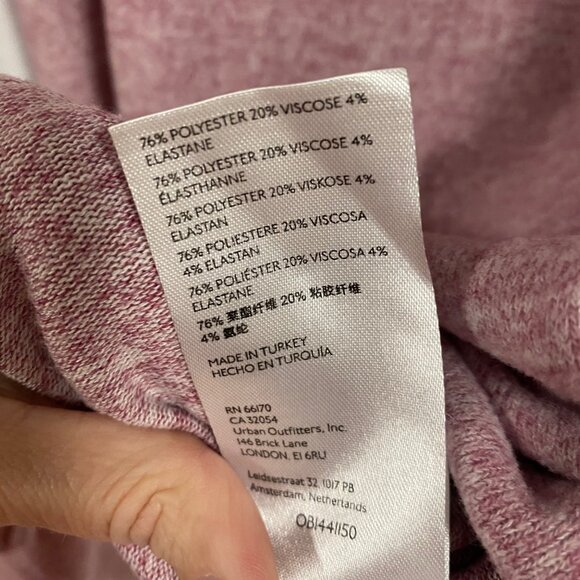 Anthropologie‎ Maeve Knit Cowl Neck Tunic Sweater Heathered Pink Size M - Picture 3 of 8